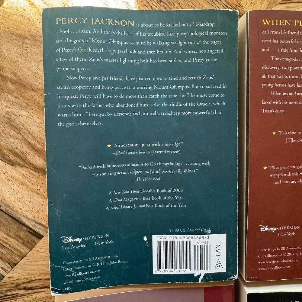 Percy Jackson and the Olympians by Rick Riordan (Books 1, 3, 4, & 5)